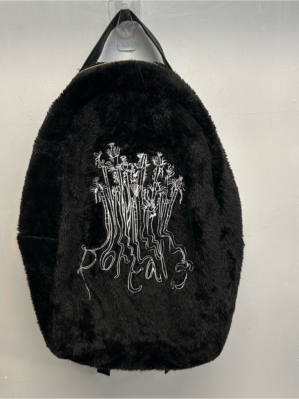 Melanie Martinez Portals Black Faux Fur Backpack